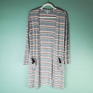 Evereve Allison Joy Callie Striped Duster Cardigan Sweater Size Medium